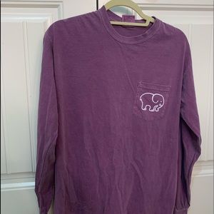 Ivory Ella Comfort Colors berry long sleeve